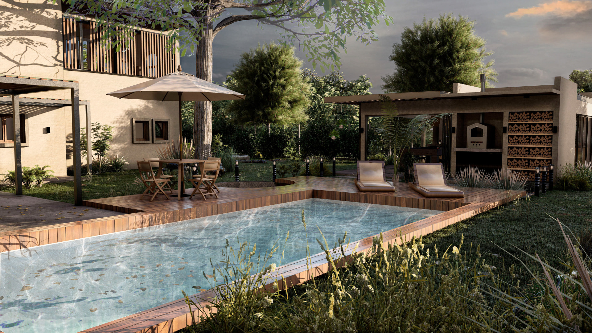 Vivienda contemporánea de hormigón y vidrio proyectada por el estudio